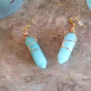 NWOT Amazonite Stone Earrings